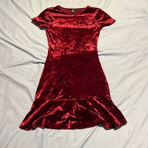 Red velvet woman’s dress from forever 21